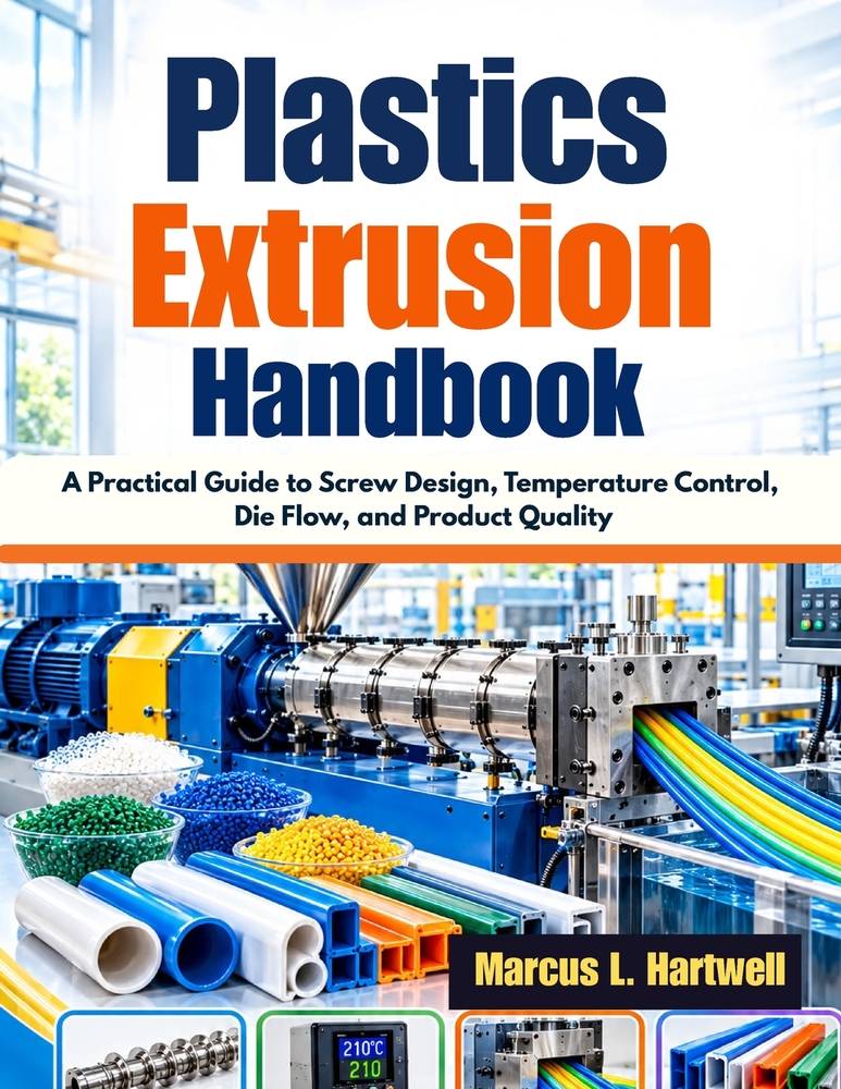 Plastics Extrusion Handbook: A Practical Guide to Screw Design, Temperature Control, Die Flow, and Product Quality cover
