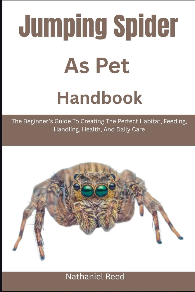 Jumping Spider As Pet Handbook: The Beginner's Guide To Creating The Perfect Habitat, Feeding, Handling, Health, And Daily Care cover
