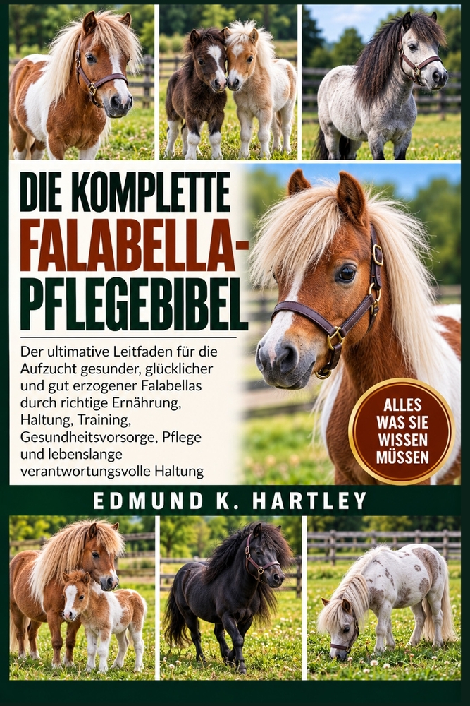 Die Komplette Falabella-Pflegebibel: Der ultimative Leitfaden für die Aufzucht gesunder, glücklicher und gut erzogener Falabellas durch richtige Ernäh cover