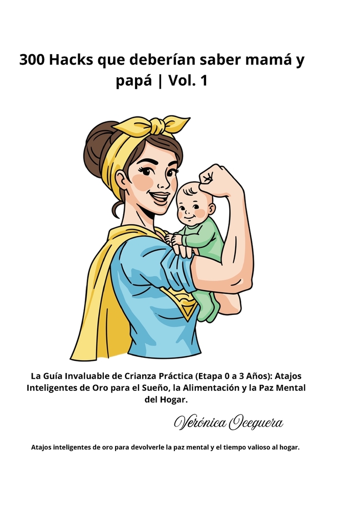 300 Hacks que deberían saber mamá y papá: Etapa 0 a 3 Años (Vol. 1): Atajos Inteligentes de Oro para el Sueño, la Alimentación y la Paz Mental cover