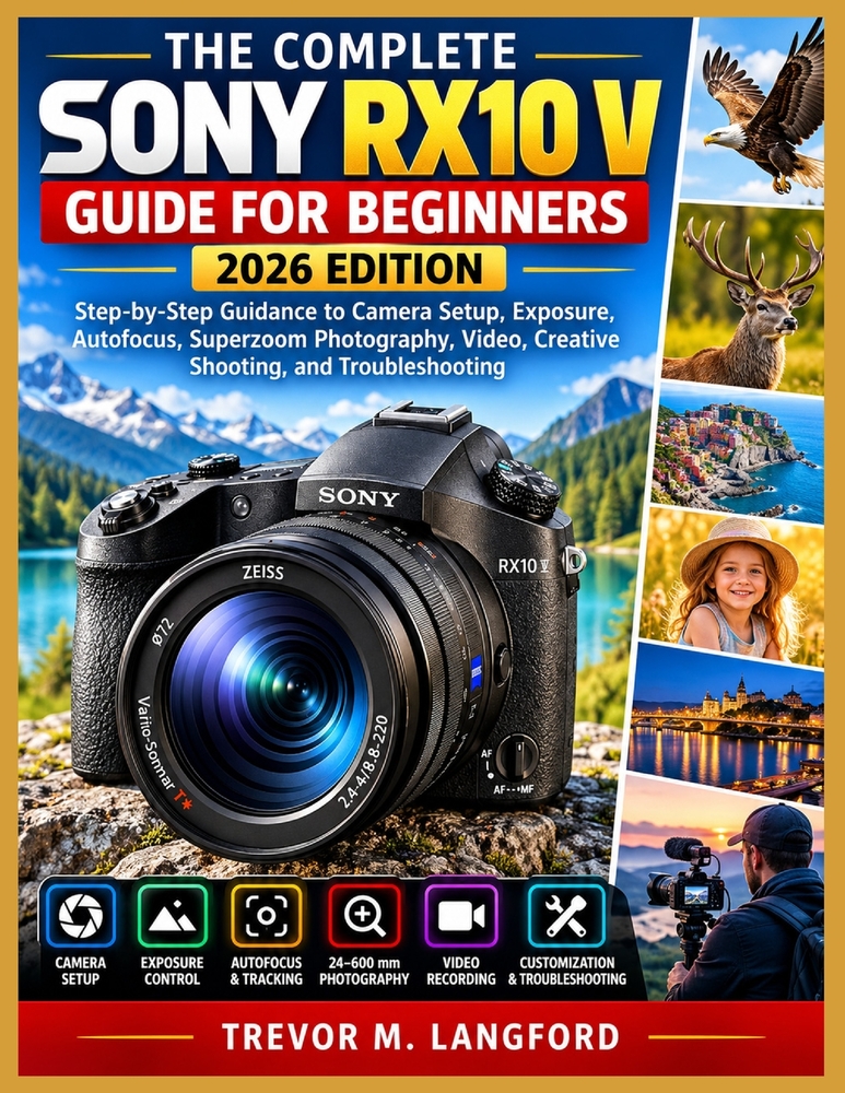 The Complete Sony Rx10 V Guide for Beginners 2026 Edition: Step-by-Step Guidance to Camera Setup, Exposure, Autofocus, Superzoom Photography, Video, C cover