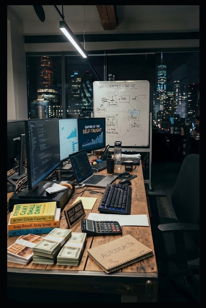 The myth of the millionaire entrepreneur.: The Empire of the Self-Taught cover