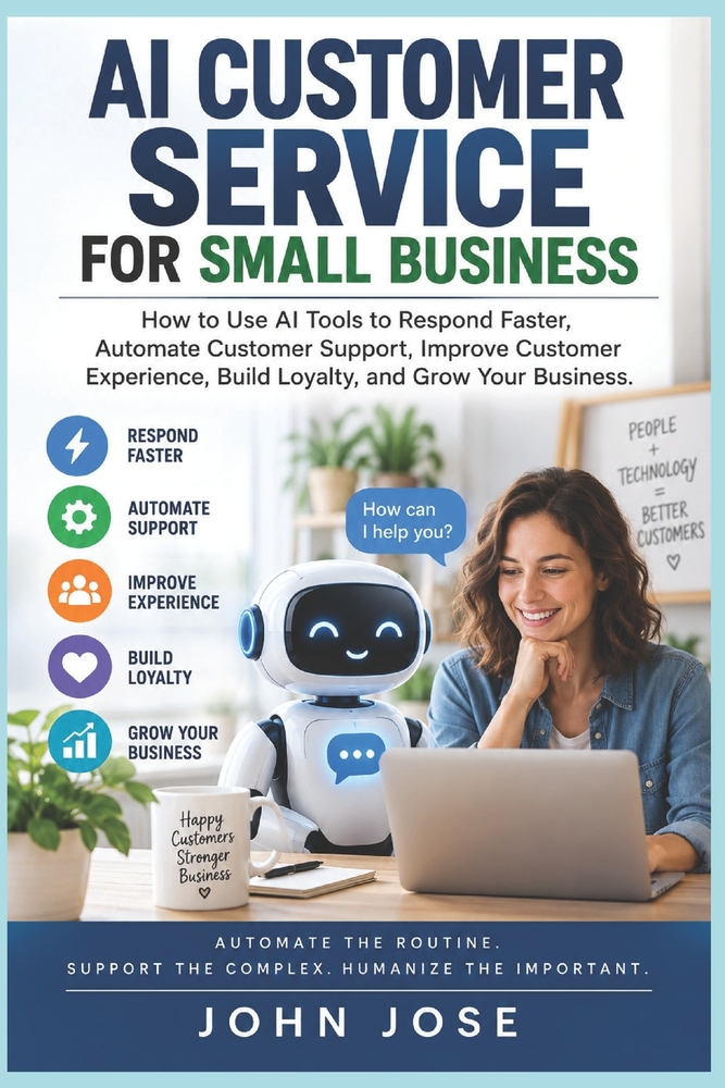 AI Customer Service for Small Business: How to Use AI Tools to Respond Faster, Automate Customer Support, Improve Customer Experience, Build Loyalty, cover