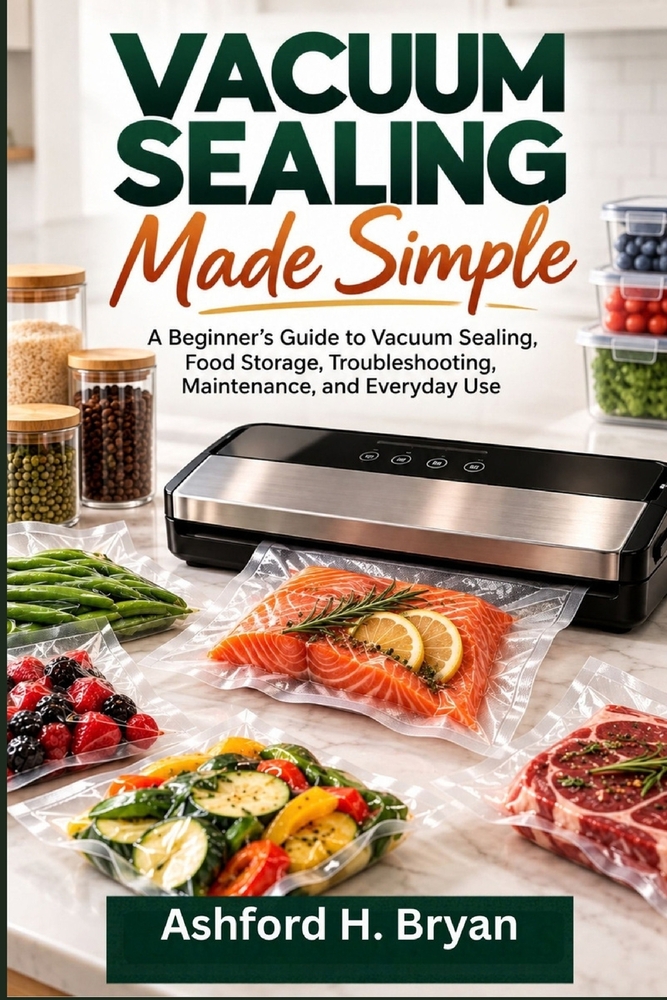 Vacuum Sealing Made Simple: A Beginner's Guide to Vacuum Sealing, Food Storage, Troubleshooting, Maintenance, and Everyday Use cover