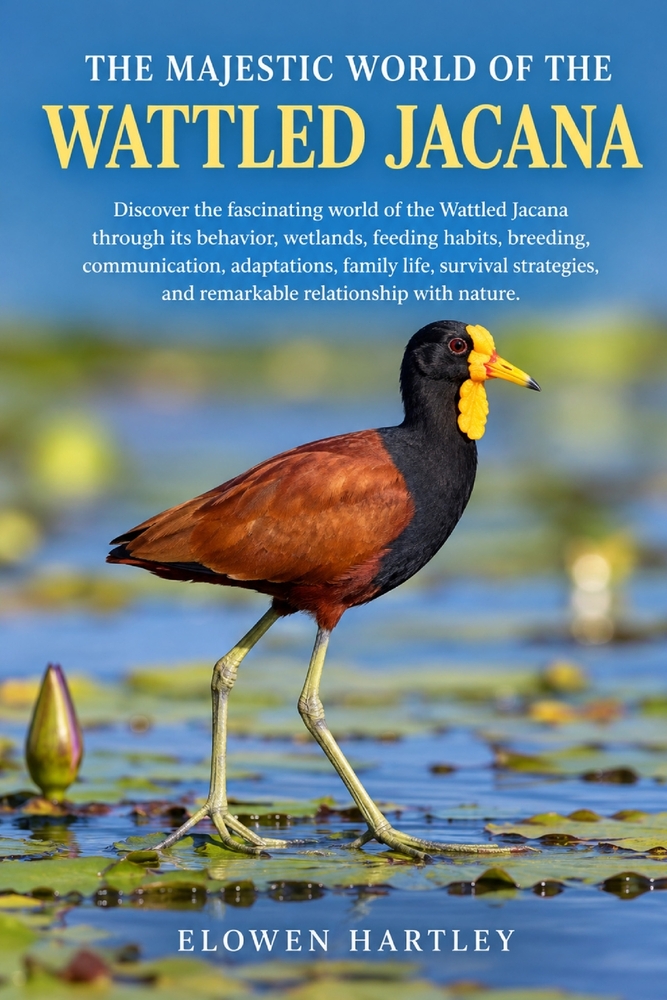 The Majestic World of the Wattled Jacana: Discover the fascinating world of the Wattled Jacana through its behavior, wetlands, feeding habits, breedin cover
