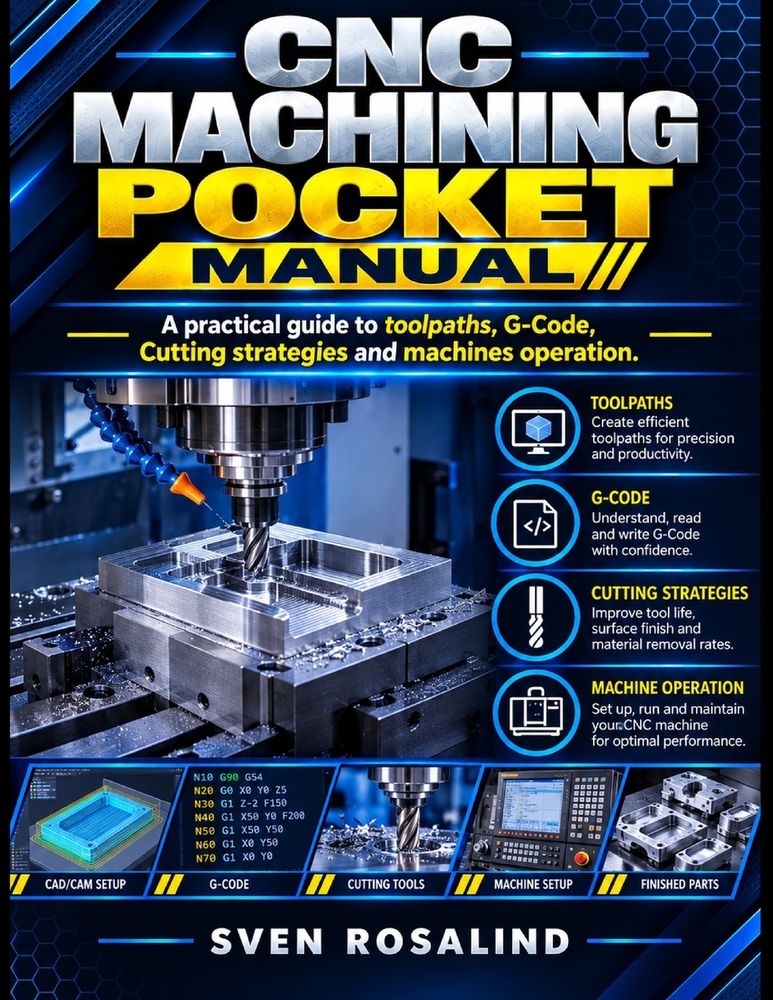 CNC Machining Pocket Manual: A practical guide to toolpaths, G-Code, Cutting strategies and machines operation. cover