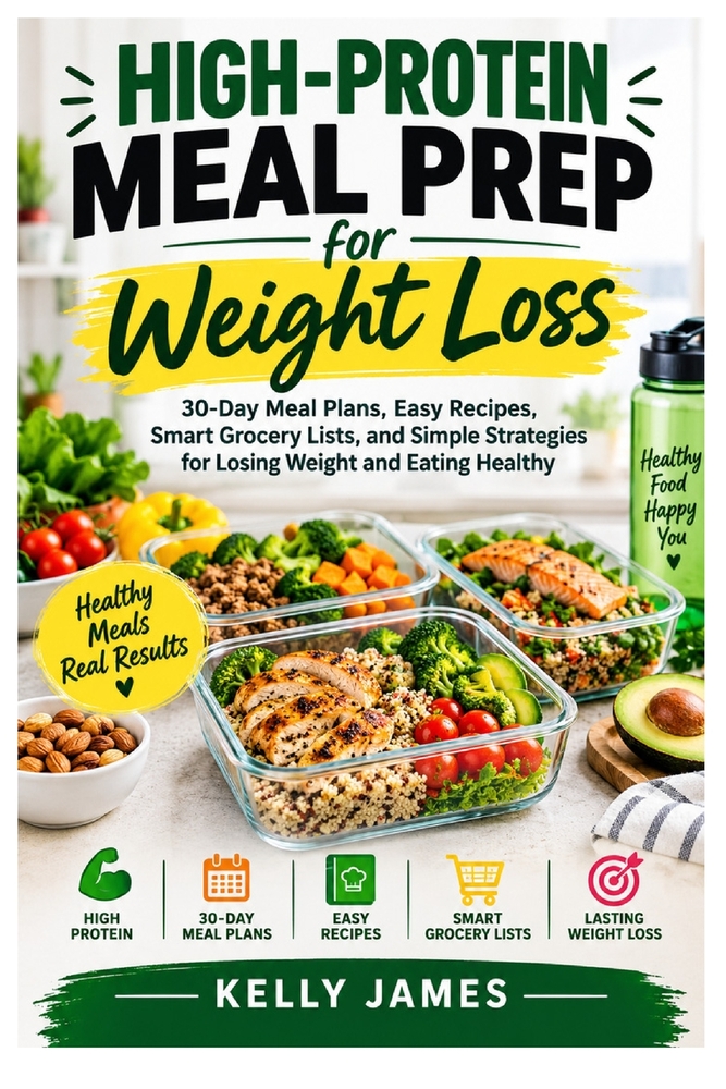 High-Protein Meal Prep for Weight Loss: 30-Day Meal Plans, Easy Recipes, Smart Grocery Lists, and Simple Strategies for Losing Weight and Eating Healt cover