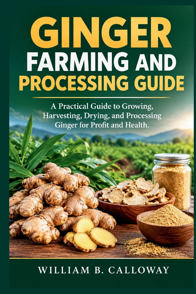 Ginger Farming and Processing Guide: A Practical Guide to Growing, Harvesting, Drying, and Processing Ginger for Profit and Health cover