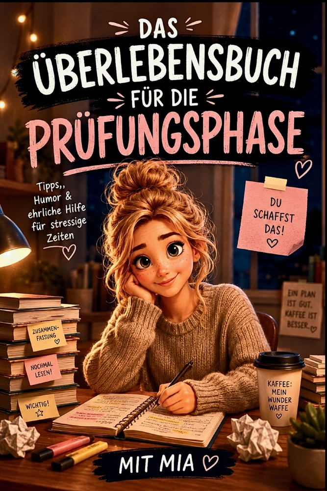 Das Überlebensbuch für die Prüfungsphase: Der humorvolle Ratgeber für Studenten gegen Prüfungsangst, Lernstress, Prokrastination und Blackout - mit pr cover