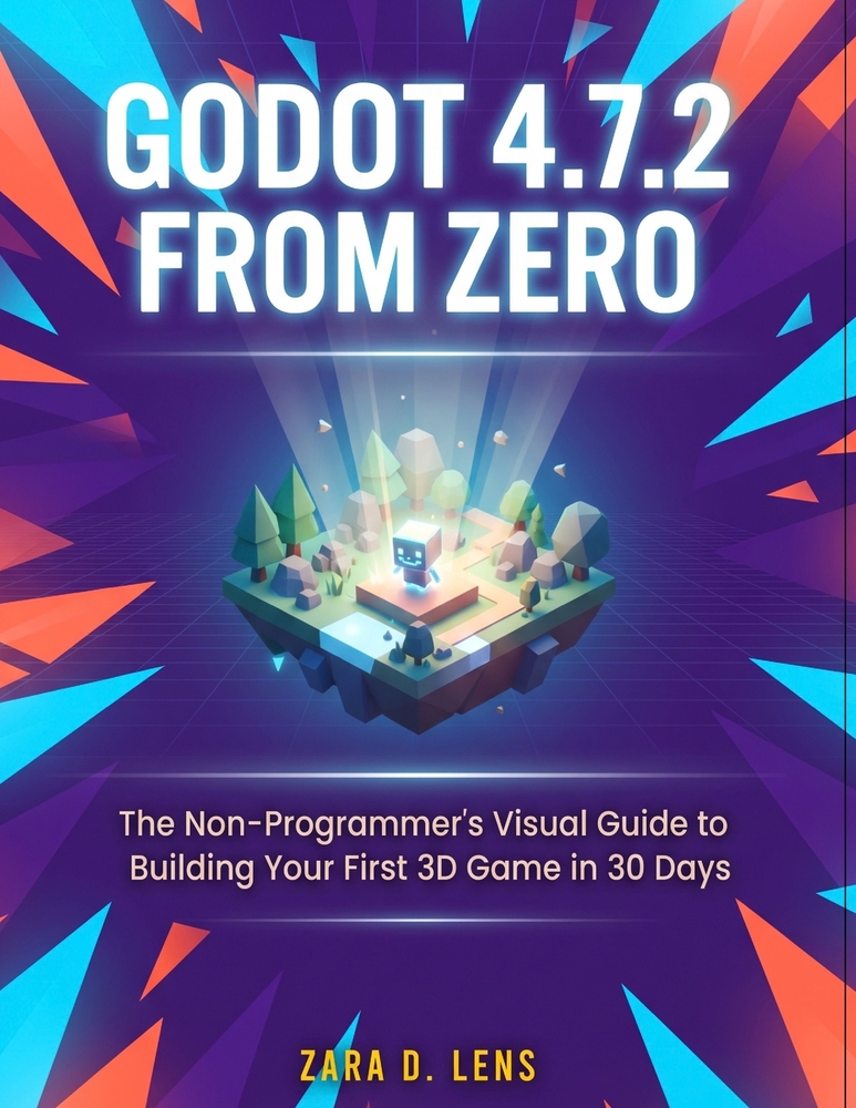 Godot 4.7.2 from Zero: The Non-Programmer's Visual Guide to Building Your First 3D Game in 30 Days cover