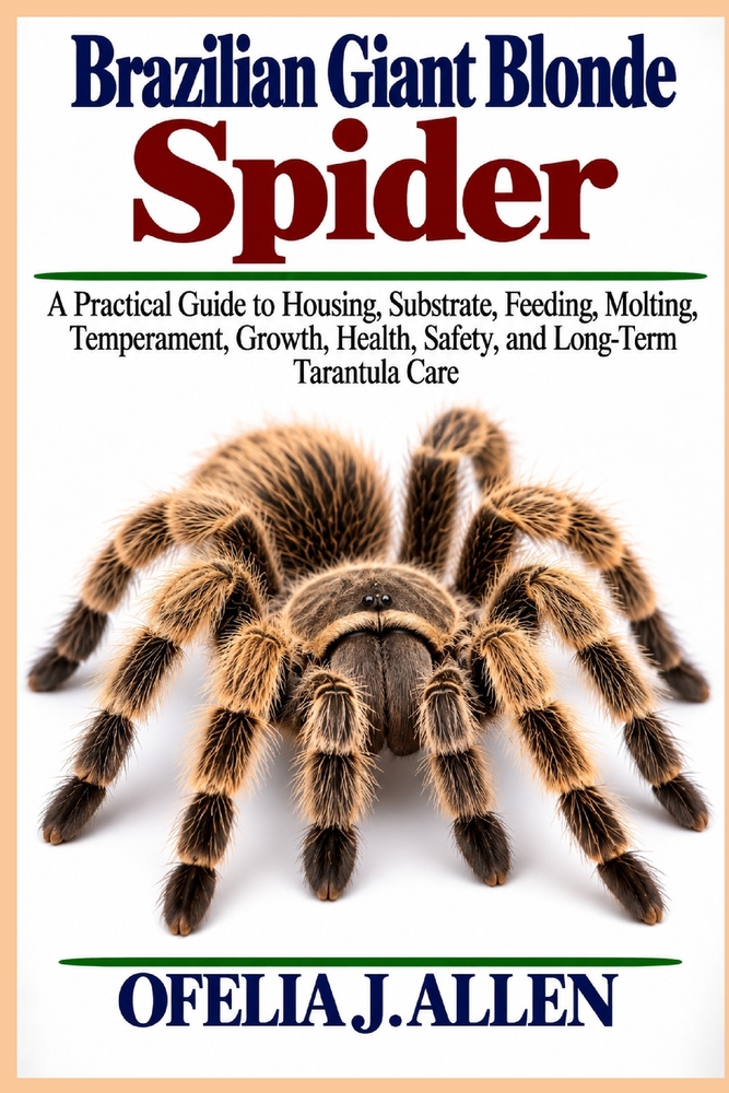 Brazilian Giant Blonde Spider: A Practical Guide to Housing, Substrate, Feeding, Molting, Temperament, Growth, Health, Safety, and Long-Term Tarantula cover