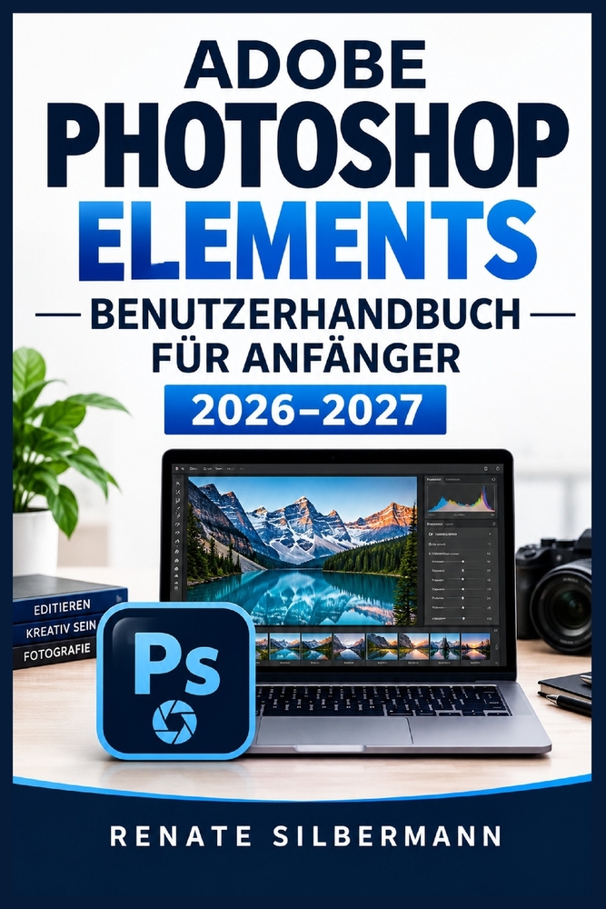 Adobe Photoshop Elements Benutzerhandbuch Für Anfänger 2026-2027: Schritt für Schritt zu besseren Fotos: Oberfläche, Organizer, Retusche, Ebenen, gefü cover