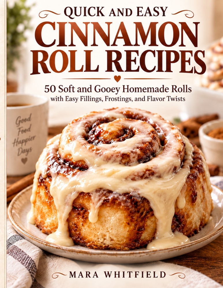 Quick and Easy Cinnamon Roll Recipes: 50 Soft and Gooey Homemade Rolls with Easy Fillings, Frostings, and Flavor Twists cover