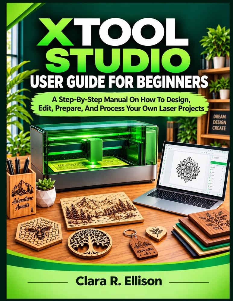 Xtool Studio User Guide for Beginners: A Step-By-Step Manual On How To Design, Edit, Prepare, And Process Your Own Laser Projects cover