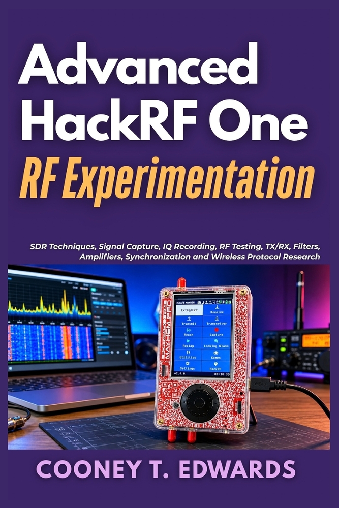 Advanced HackRF One RF Experimentation: SDR Techniques, Signal Capture, IQ Recording, RF Testing, TX/RX, Filters, Amplifiers, Synchronization and Wire cover