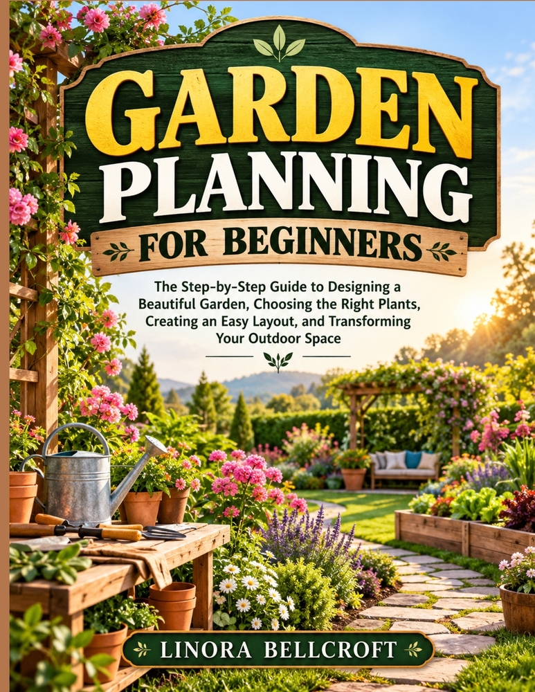 Garden Planning for Beginners: The Step-by-Step Guide to Designing a Beautiful Garden, Choosing the Right Plants, Creating an Easy Layout, and Transfo cover