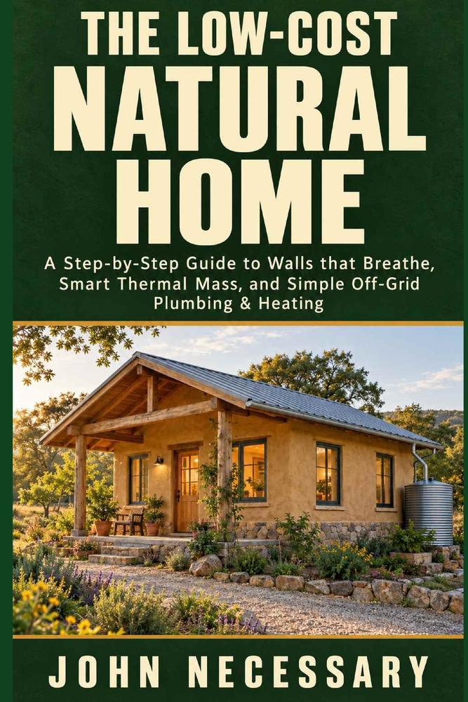 The Low-Cost Natural Home: A Step-by-Step Guide to Walls that Breathe, Smart Thermal Mass, and Simple Off-Grid Plumbing & Heating. cover