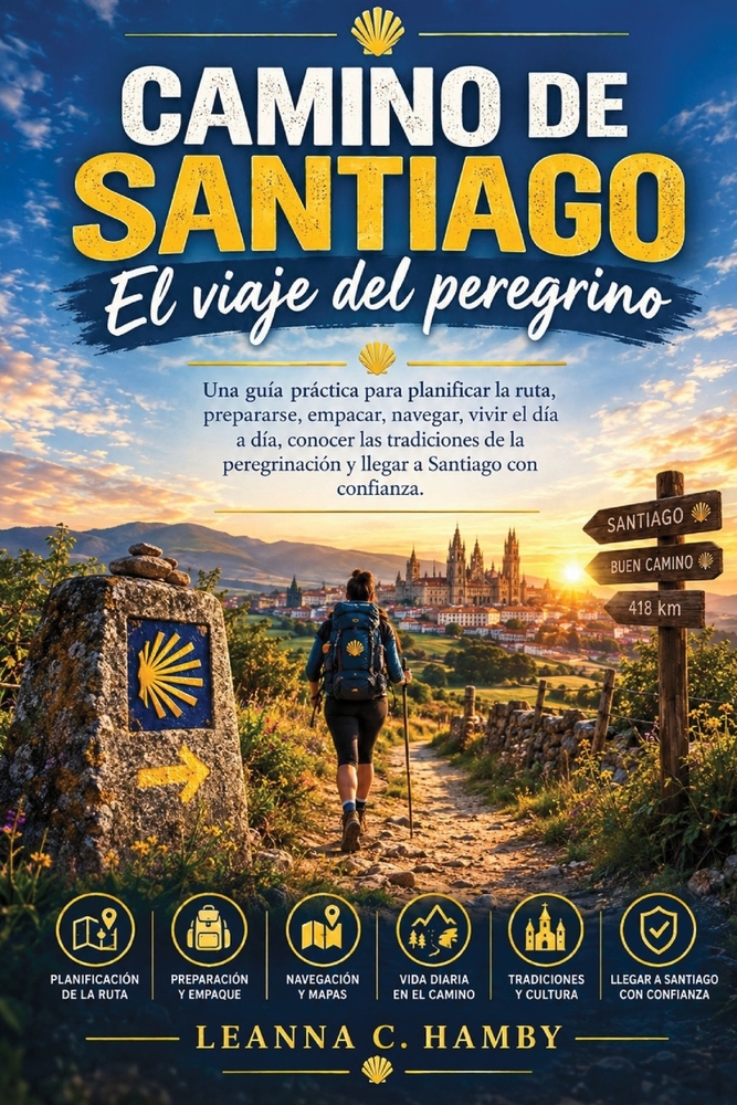 Camino de Santiago: El viaje del peregrin: A practical gui for planning the ruta, preparing, empacar, nave, viving the day, concocing las tradiciones cover