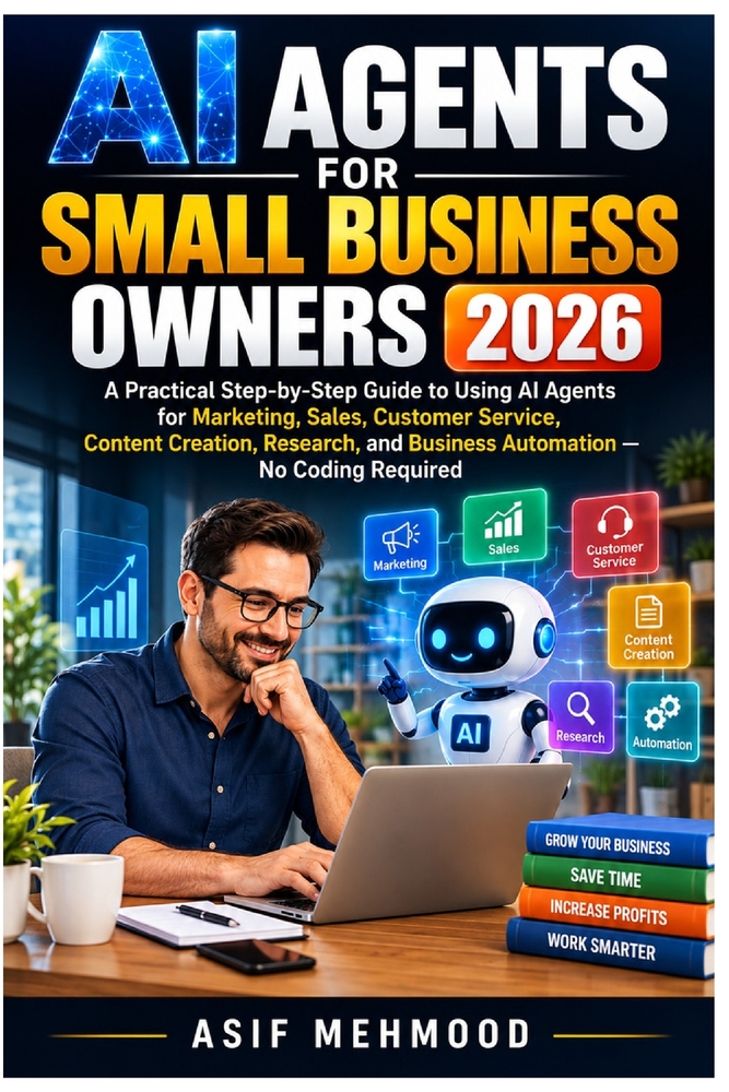 AI Agents for Small Business Owners 2026: A Practical Step-by-Step Guide to Using AI Agents for Marketing, Sales, Business Automation - No Coding Requ cover