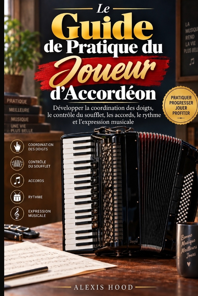 Guide de pratique de l'accordéoniste: Développer la coordination des doigts, le contrôle du soufflet, les accords, le rythme et l'expression musicale cover