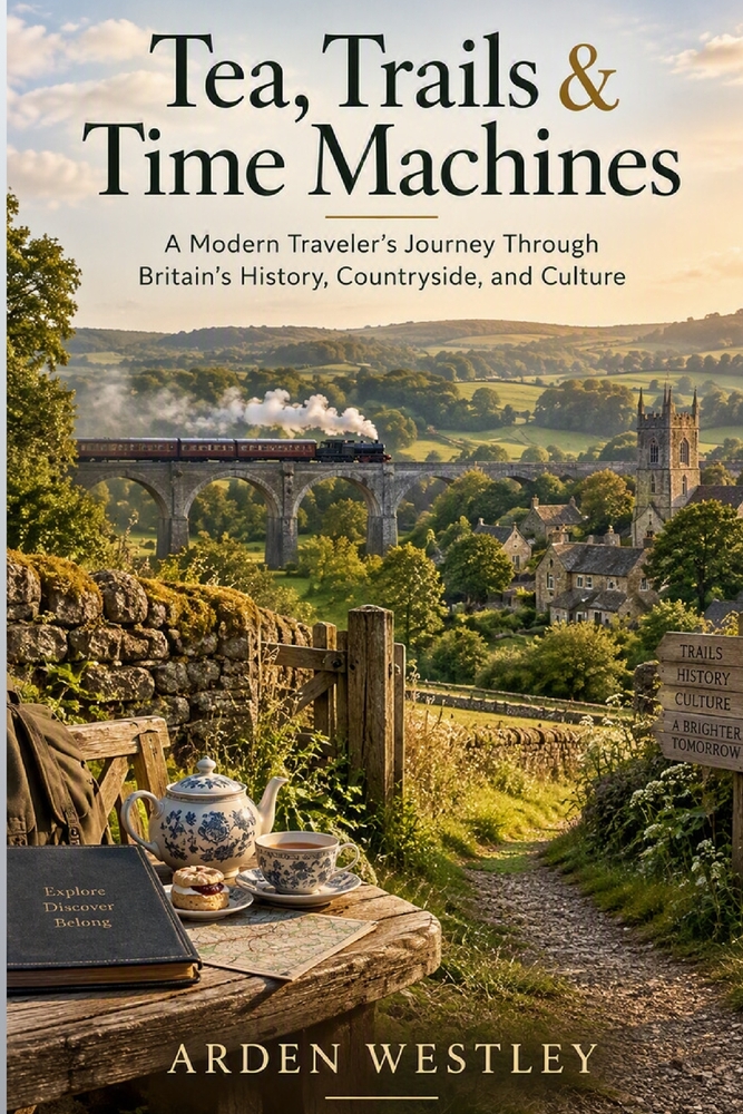 Tea, Trails & Time Machines: A Modern Traveler's Journey Through Britain's History, Countryside, and Culture cover