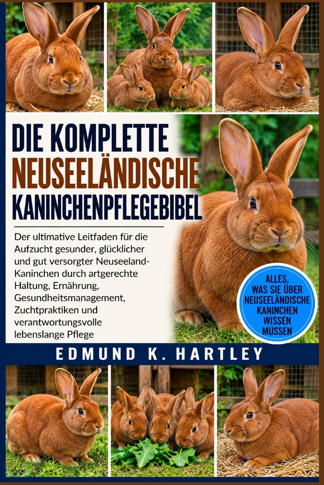 Die Komplette Neuseeländische Kaninchenpflegebibel: Der ultimative Leitfaden für die Aufzucht gesunder, glücklicher und gut versorgter Neuseeland-Kani cover
