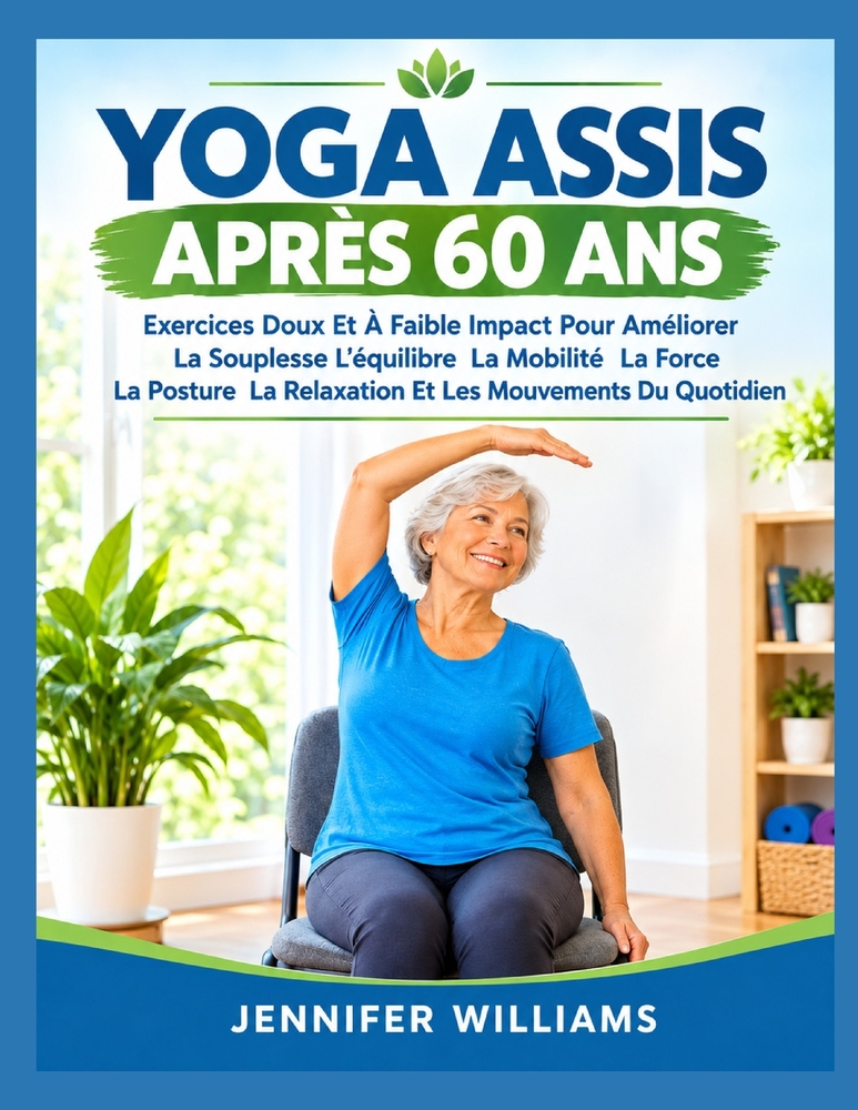 Yoga Assis Après 60 ANS: Exercices Doux Et À Faible Impact Pour Améliorer La Souplesse L'équilibre La Mobilité La Force La Posture La Relaxation Et Le cover