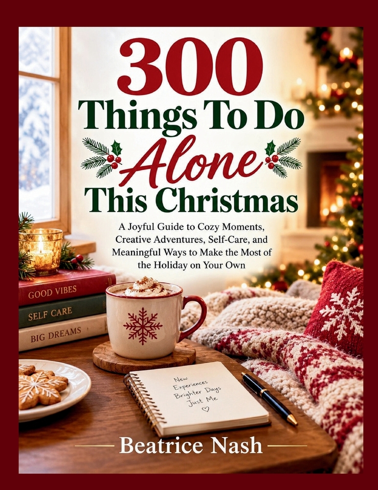 300 Things To Do Alone This Christmas: A Joyful Guide to Cozy Moments, Creative Adventures, Self-Care, and Meaningful Ways to Make the Most of the Hol cover