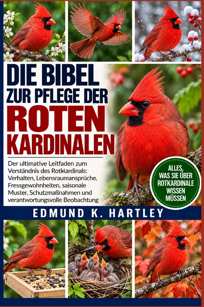 Die Bibel Zur Pflege Der Roten Kardinalen: Der ultimative Leitfaden zum Verständnis des Rotkardinals: Verhalten, Lebensraumansprüche, Fressgewohnheite cover