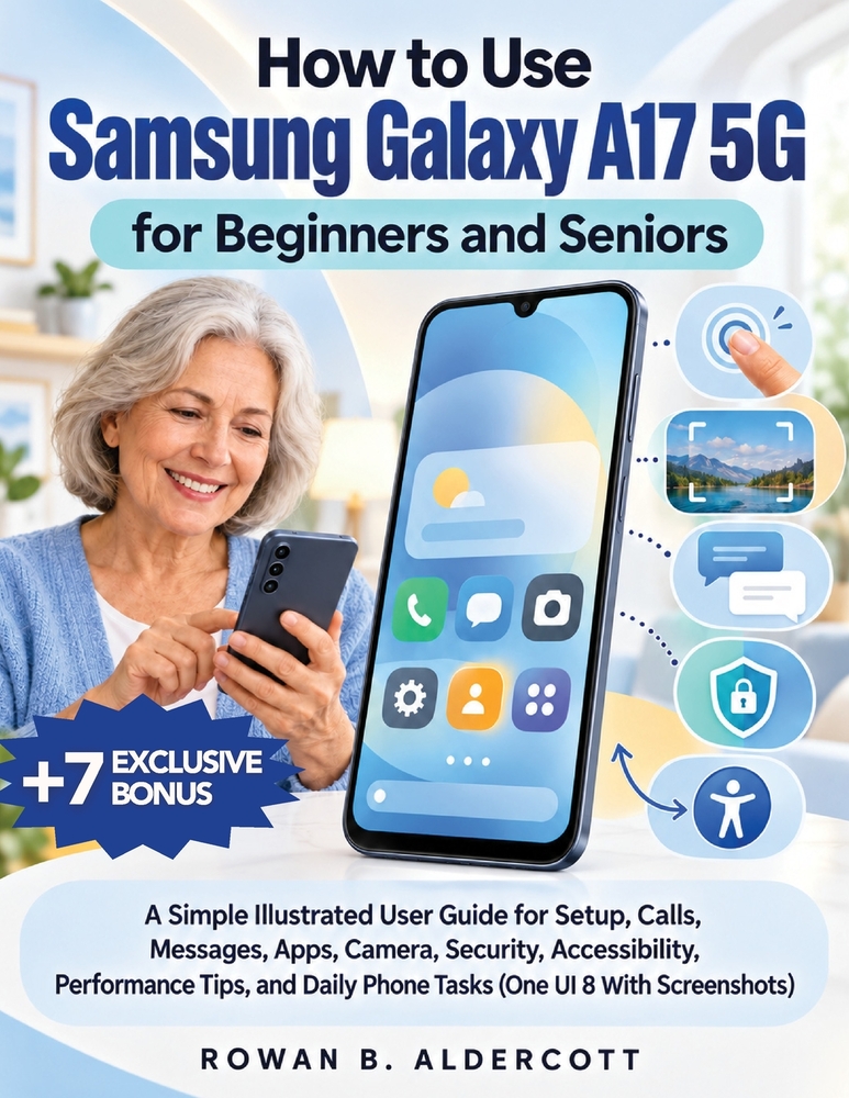 How to Use Samsung Galaxy A17 5G for Beginners and Seniors: A Simple Illustrated User Guide for Setup, Calls, Messages, Apps, Camera, Security, Access cover
