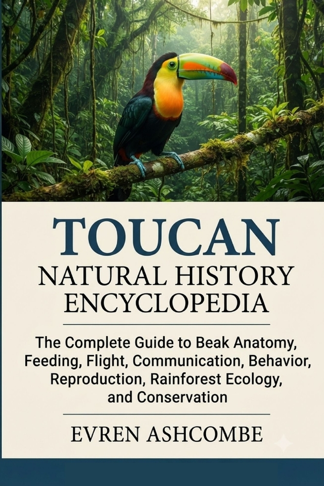 Toucan Natural History Encyclopedia: The Complete Guide to Beak Anatomy, Feeding, Flight, Communication, Behavior, Reproduction, Rainforest Ecology, a cover