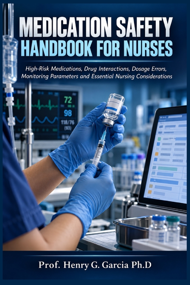 Medication Safety Handbook for Nurses: High-Risk Medications, Drug Interactions, Dosage Errors, Monitoring Parameters and Essential Nursing Considerat cover