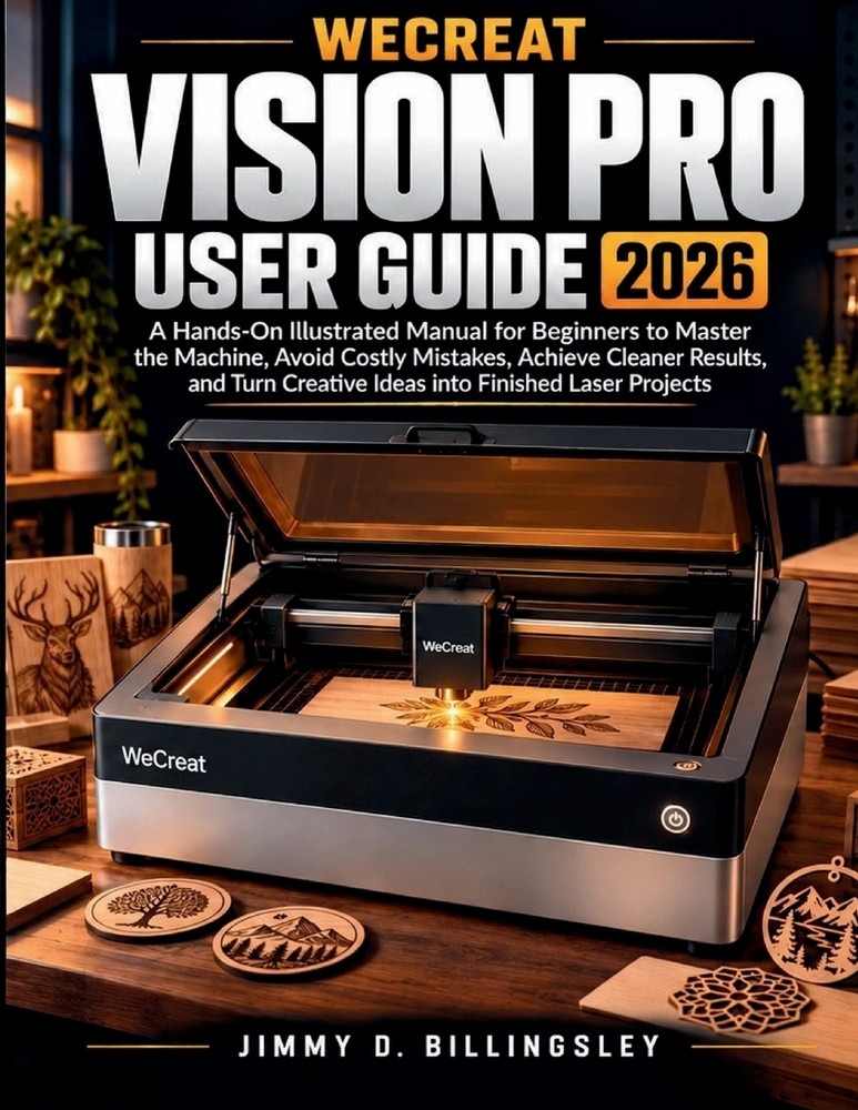 Wecreat Vision Pro User Guide 2026: A Hands-On Illustrated Manual for Beginners to Master the Machine, Avoid Costly Mistakes, Achieve Cleaner Results, cover