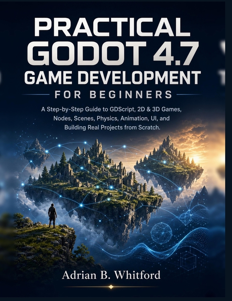 PRACTICAL GODOT 4.7 GAME DEVELOPMENT FOR BEGINNERS 2026 Edition: A Step-by-Step Guide to GDScript, 2D & 3D Games, Nodes, Scenes, Physics, Animation, U cover
