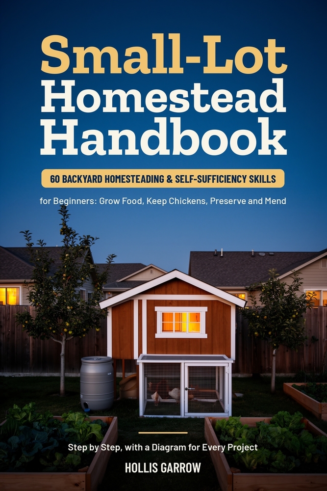 Small-Lot Homestead Handbook: 60 Backyard Homesteading and Self-Sufficiency Skills for Beginners: Grow Food, Keep Chickens, Preserve and Mend, Step by cover