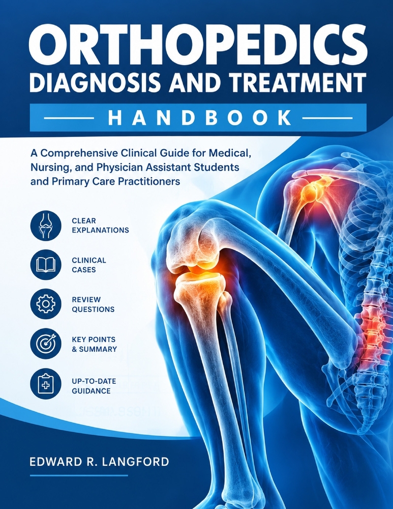Orthopedics Diagnosis and Treatment Handbook: A Comprehensive Clinical Guide for Medical, Nursing, and Physician Assistant Students and Primary Care P cover