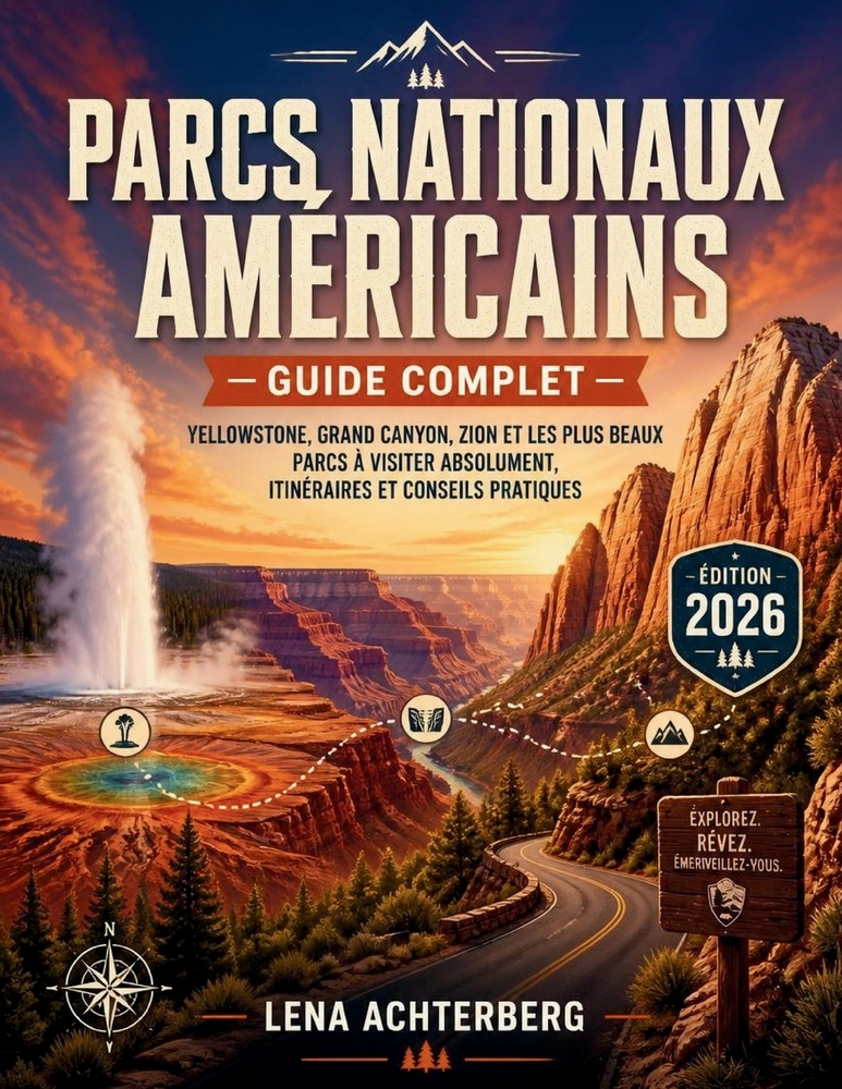 Parcs Nationaux Américains Guide Complet: Yellowstone, Grand Canyon, Zion et les Plus Beaux Parcs à Visiter Absolument, Itinéraires et Conseils Pratiq cover