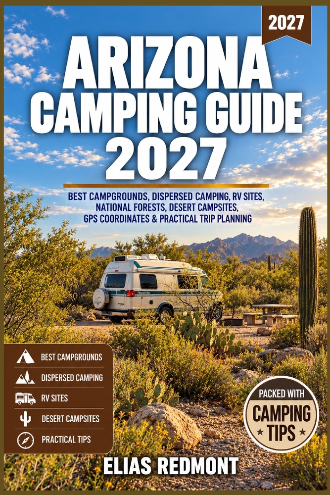 Arizona Camping Guide 2027: Best Campgrounds, Dispersed Camping, RV Sites, National Forests, Desert Campsites, GPS Coordinates & Practical Trip Planni cover