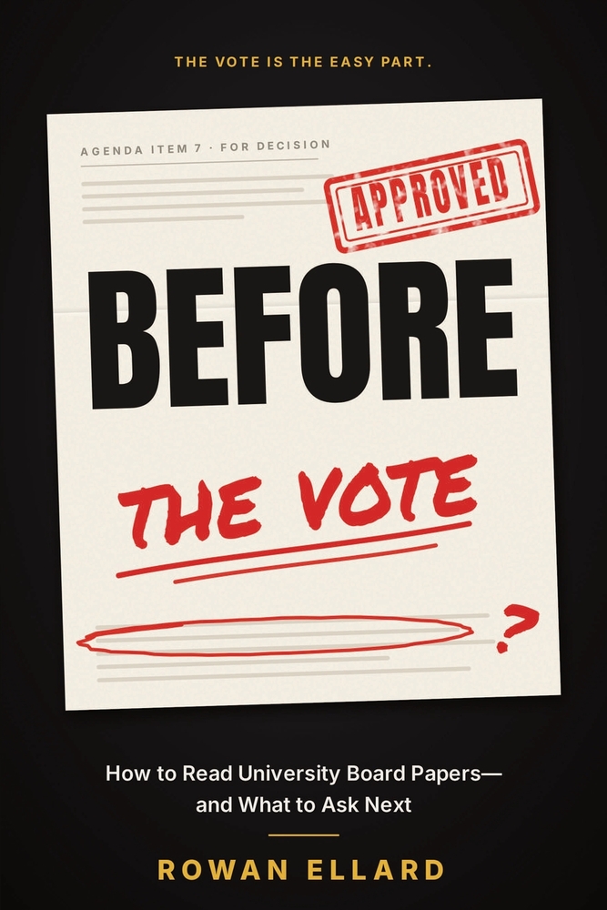 Before the Vote: How to Read University Board Papers-and What to Ask Next cover