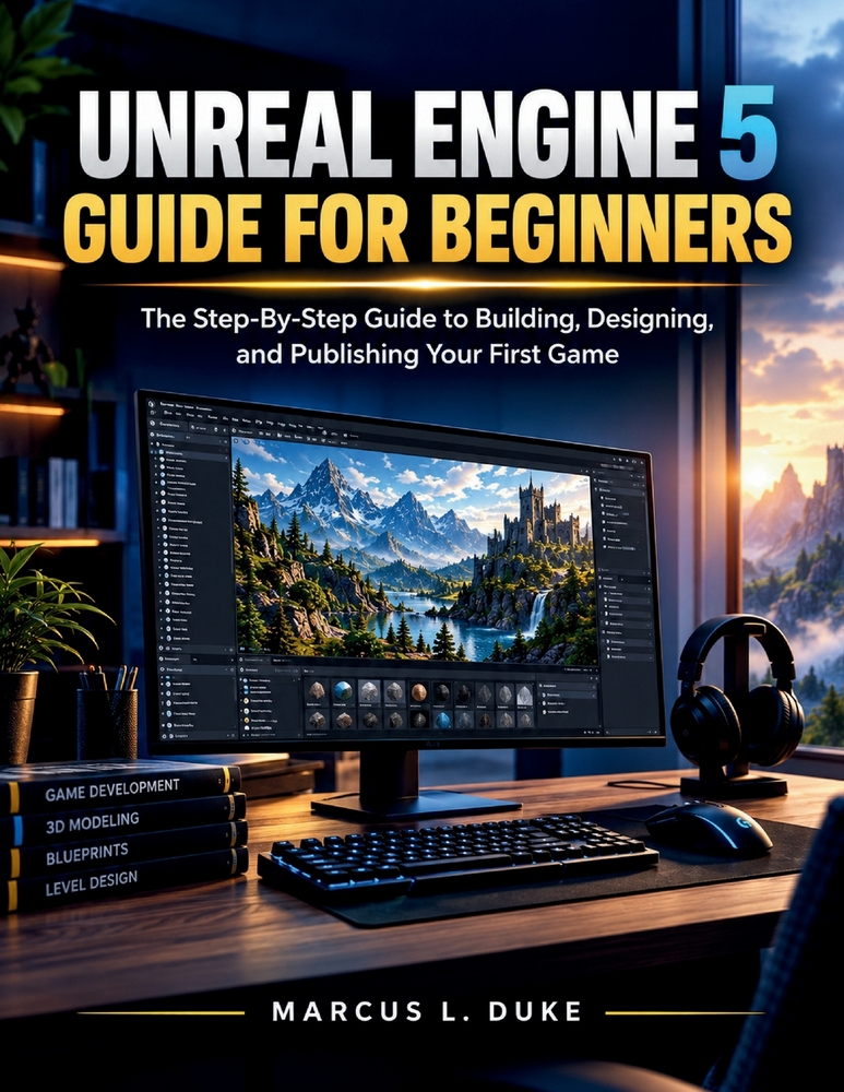 Unreal Engine 5 Guide For Beginners: The Step-By-Step Guide to Building, Designing, and Publishing Your First Game cover
