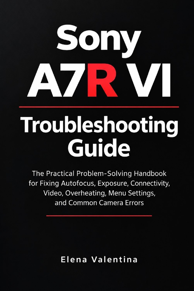 Sony A7R VI Troubleshooting Guide: The Practical Problem-Solving Handbook for Fixing Autofocus, Exposure, Connectivity, Video, Overheating, Menu Setti cover