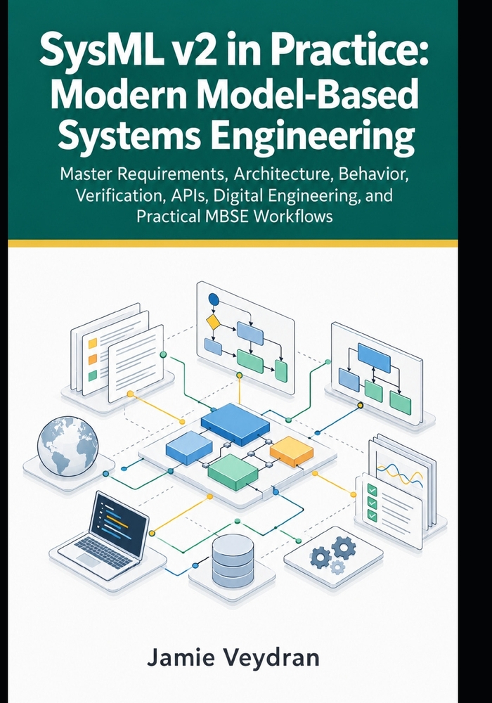 SysML v2 in Practice: Modern Model-Based Systems Engineering: Master Requirements, Architecture, Behavior, Verification, APIs, Digital Engineering, an cover