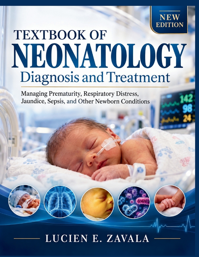 TEXTBOOK OF NEONATOLOGY Diagnosis and Treatment: Managing Prematurity, Respiratory Distress, Jaundice, Sepsis, and Other Newborn Conditions cover
