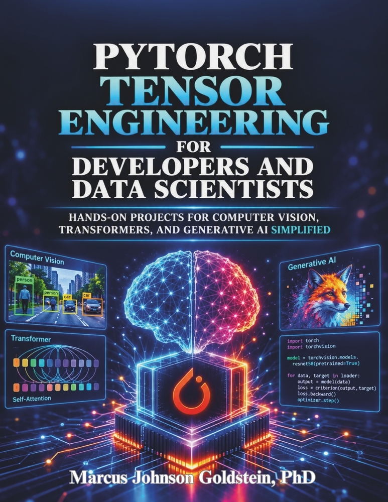 PyTorch Tensor Engineering for Developers and Data Scientists: Hands-On Projects for Computer Vision, Transformers, and Generative AI Simplified cover