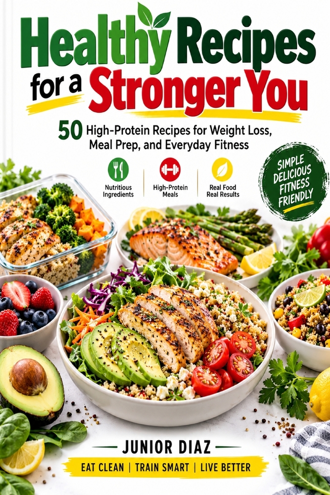 Healthy Recipes for a Stronger You: 50 High-Protein Recipes for Weight Loss, Meal Prep, and Everyday Fitness cover