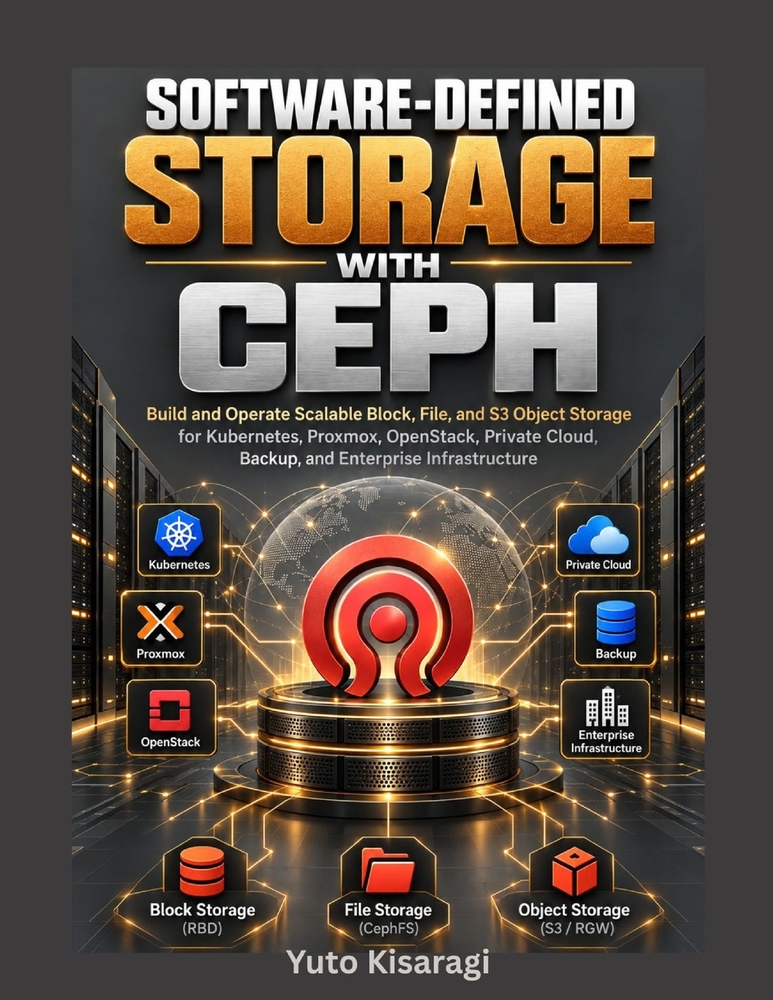 Software-Defined Storage with Ceph: Build and Operate Scalable Block, File, and S3 Object Storage for Kubernetes, Proxmox, OpenStack, Private Cloud, B cover