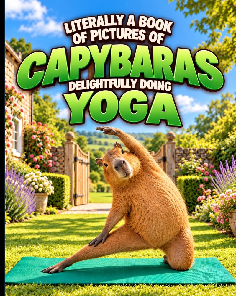 Literally a Book Full of Pictures of Capybaras Delightfully Doing Yoga: 40 Ridiculously Relaxed Poses to Make You Smile cover