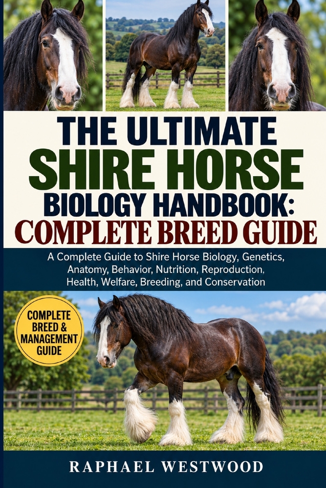 The Ultimate Shire Horse Biology Handbook: COMPLETE BREED GUIDE: A Complete Guide to Shire Horse Biology, Genetics, Anatomy, Behavior, Nutrition, Repr cover