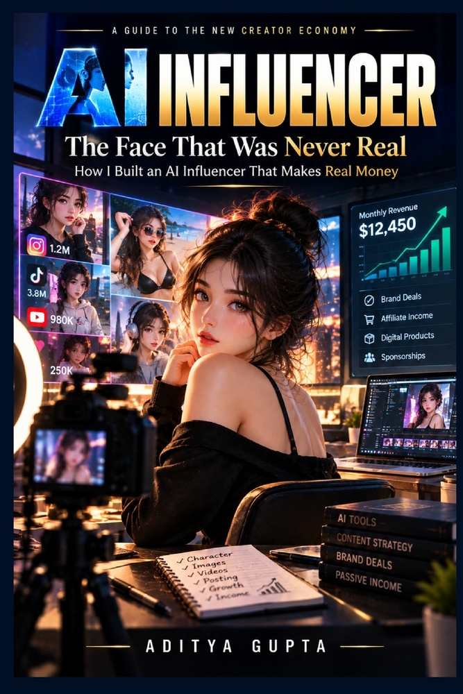 AI Influencer: The Face That Was Never Real: How I Built an AI Influencer That Makes Real Money cover