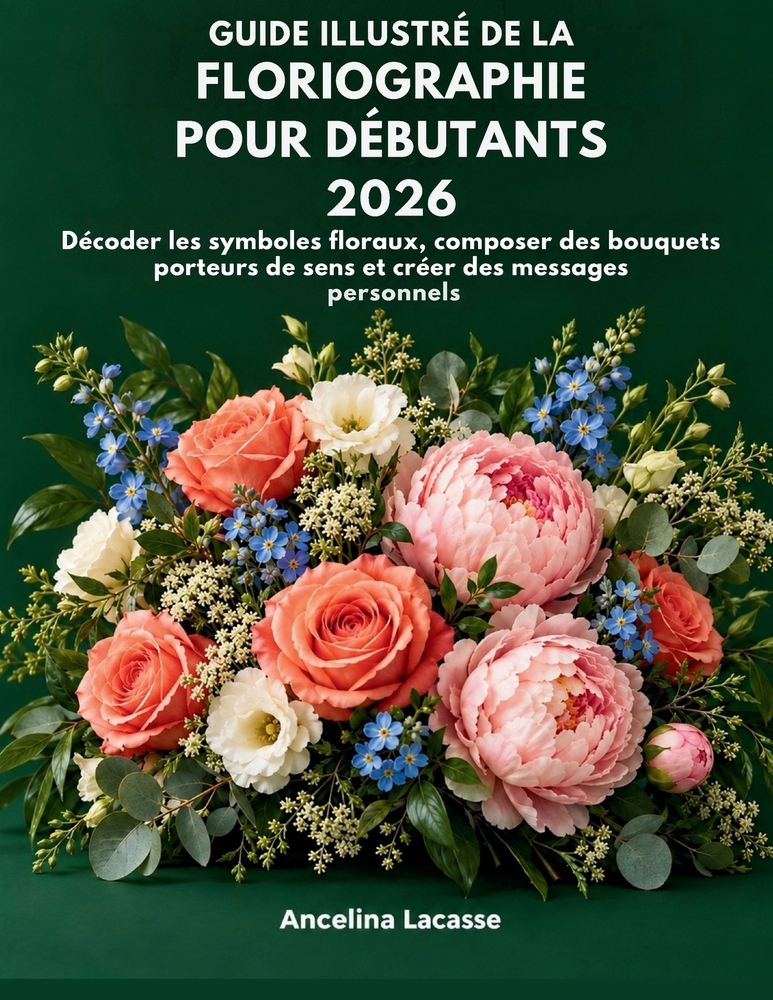 Guide illustré de la floriographie pour débutants: Décoder le langage secret des fleurs et composer des bouquets porteurs de sens cover